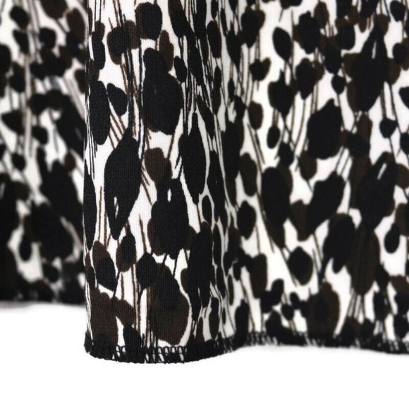 Ann Taylor A-Line Skirt‎ White Brown Black Stretch L Large - Picture 7 of 11